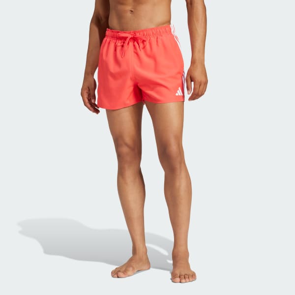 Κόκκινο 3-Stripes Swim Shorts 3-Inch