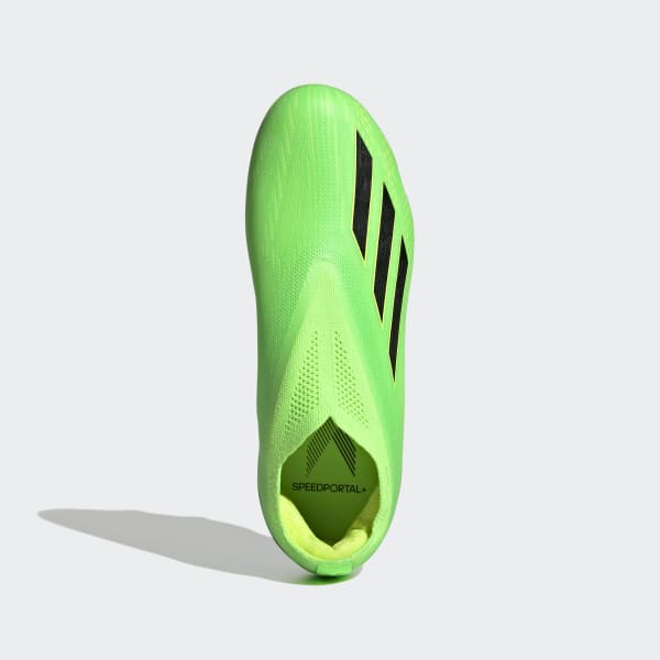 Verde Botas de Futebol X Speedportal+ – Piso firme LVG44