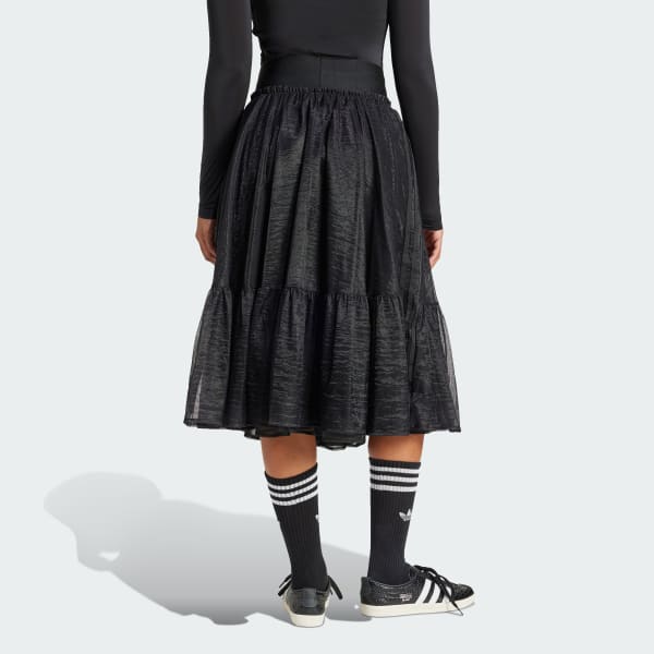 cerná Sukně Waistband Tulle Maxi