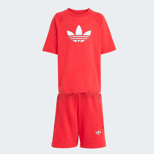 Rojo CONJUNTO DE PLAYERA Y SHORTS TRIFOLIO