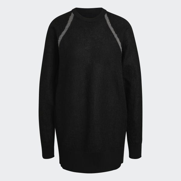 Nero Y-3 Classic Sheer Knit Crew Sweater AT140