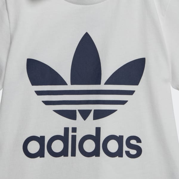 adidas Trefoil Shorts Tee Set - White, Kids' Lifestyle