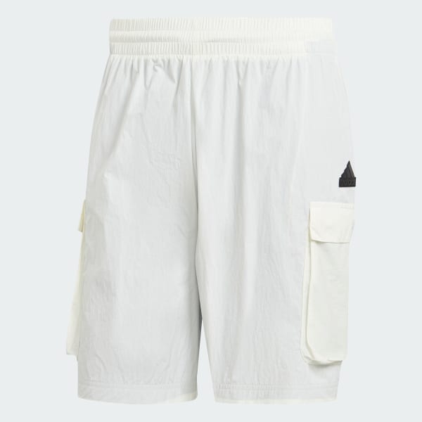 สีขาว กางเกงคาร์โกขาสั้น City Escape