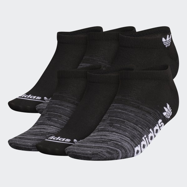Black Superlite Gradient No-Show Socks 6 Pairs HJQ01A