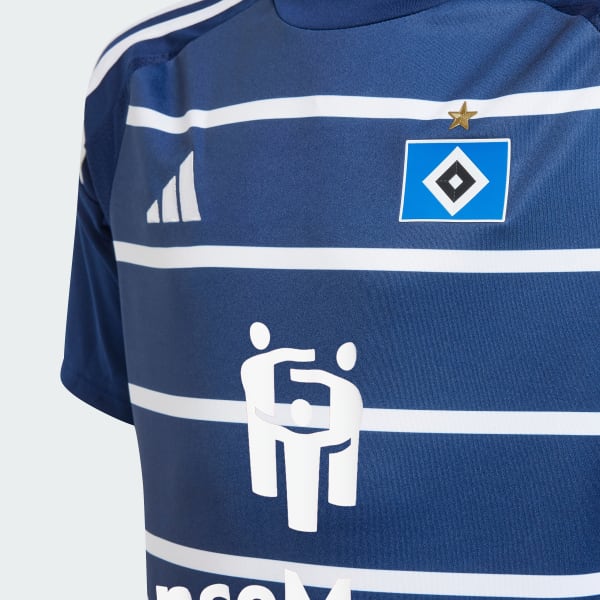 Blau Hamburger SV 24/25 Kids Auswärtstrikot