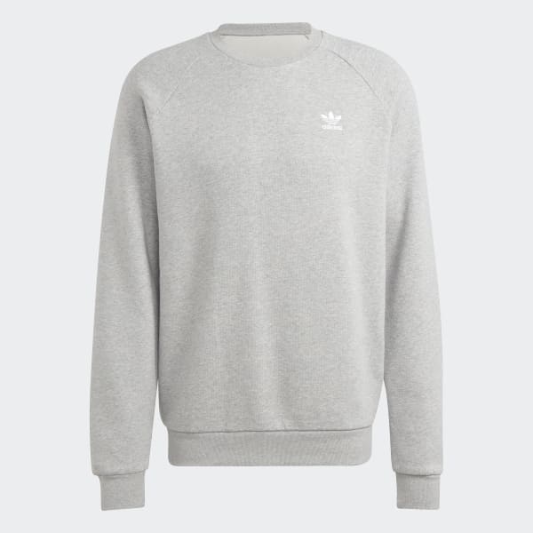 adidas Trefoil Essentials Crewneck Sweatshirt - Grey | Men's Lifestyle |  adidas US