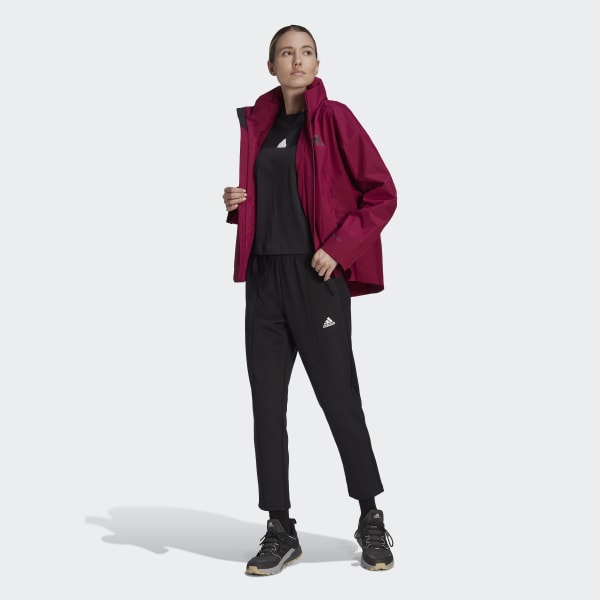 Burgundy Terrex Traveer RAIN.RDY Jacket