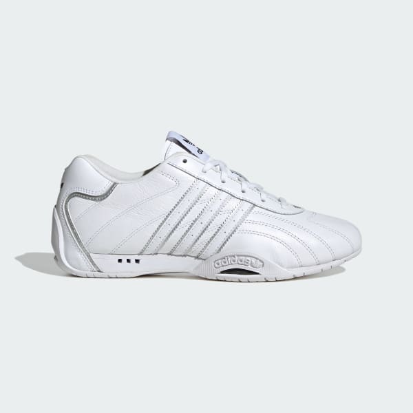White Adi Racer Lo Shoes