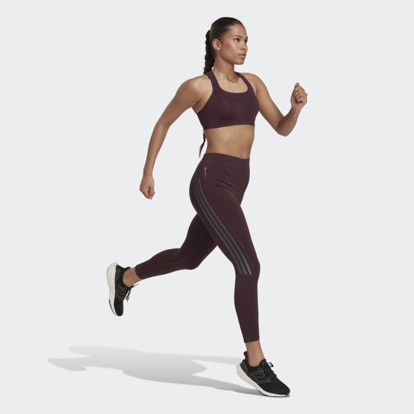 adidas Run Icons 3-Streifen Running 7/8-Leggings - Rot | adidas Deutschland