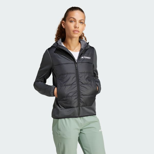 adidas Terrex Multi Hybrid Insulated Hooded Jacket - Black | Women\'s Hiking  | adidas US