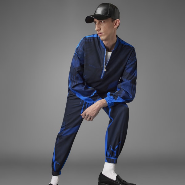 Blue Version Half-Zip Soccer Silk Track Top