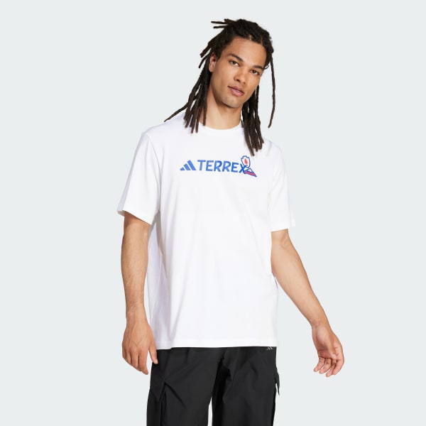 สีขาว เสื้อยืดพิมพ์ลาย Terrex