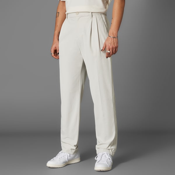 サイズ：79 ADIDAS GOLF アディダスゴルフ 2025年モデル オリジナルスゴルフ 撥水 ツイストウィーブ アンクルパンツ スリーストライプ ベージュ系 [240101500936] ゴルフウェア メンズ ストスト adidas パンツ オリジナルスゴルフ ツイストウィーブ 撥水