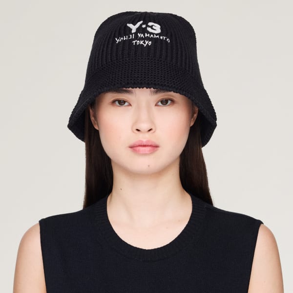 adidas Y-3 Heritage Knit Bucket Hat - Black | Free Shipping