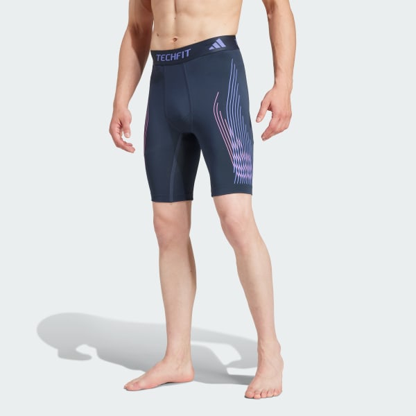 สีน้ำเงิน กางเกงรัดรูป TECHFIT Pro Series Power