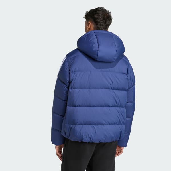 Bla Essentials Climawarm 3-Stripes Puffer dunjakke med hætte