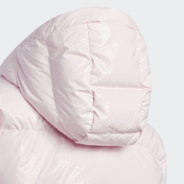 adidas Metallic Fabric Down Jacket Pink adidas UK