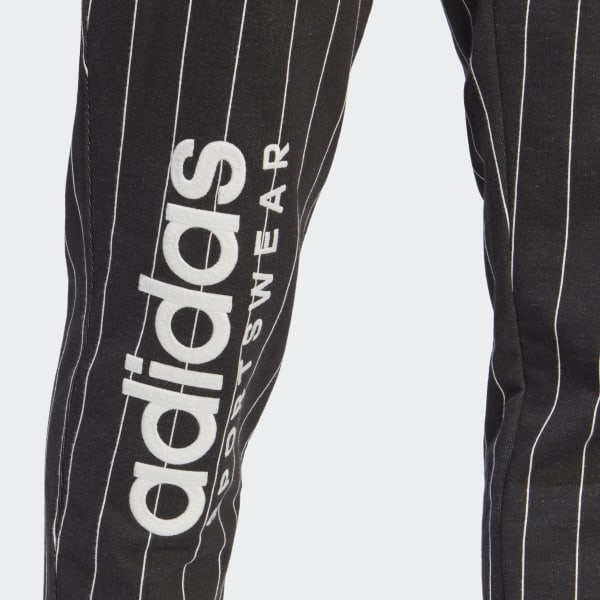 Czerń Pinstripe Fleece Pants