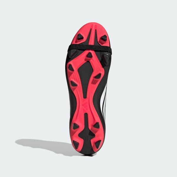 Hitam Sepatu Sepak Bola Predator Club Lidah Fold-Over Firm Ground/Multi-Ground