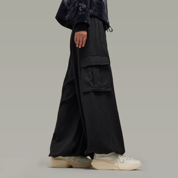 Black Y-3 Washed Twill Pants