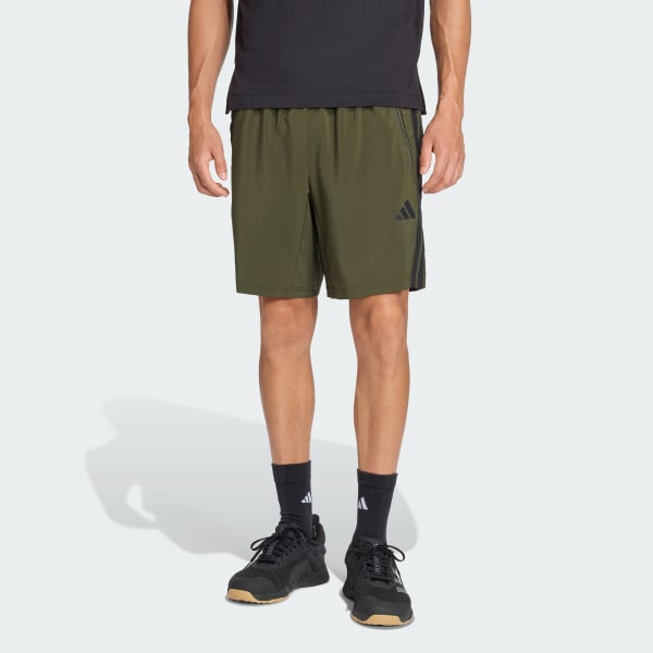 Green Essentials Training 3-Stripes Woven Shorts