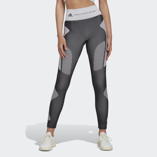 Schwarz adidas by Stella McCartney TrueStrength Seamless Training Tight H4955