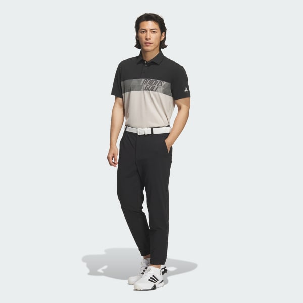 Black COLOR BLOCK SHORT SLEEVE POLO SHIRT
