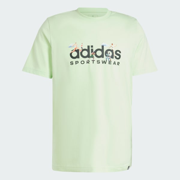Verde Camiseta Estampada Landscape Sportswear
