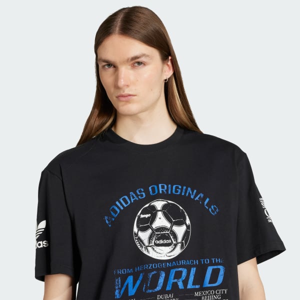 ★adidas★ 90年代サッカーグラフィックTシャツ アディダス 90年代のサッカー グラフィック半袖Tシャツ