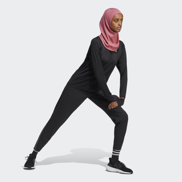 Pink Run Icons 3-Stripes Sport Hijab