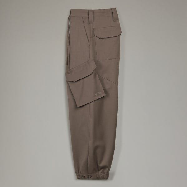 Brązowy Y-3 Classic Refined Wool Stretch Cargo Pants EKE55