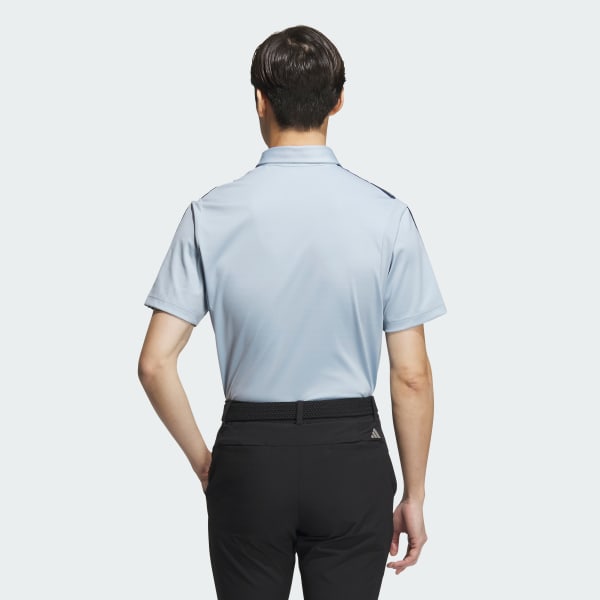 Blue HEAT.RDY 3-Stripe Short Sleeve Polo Shirt