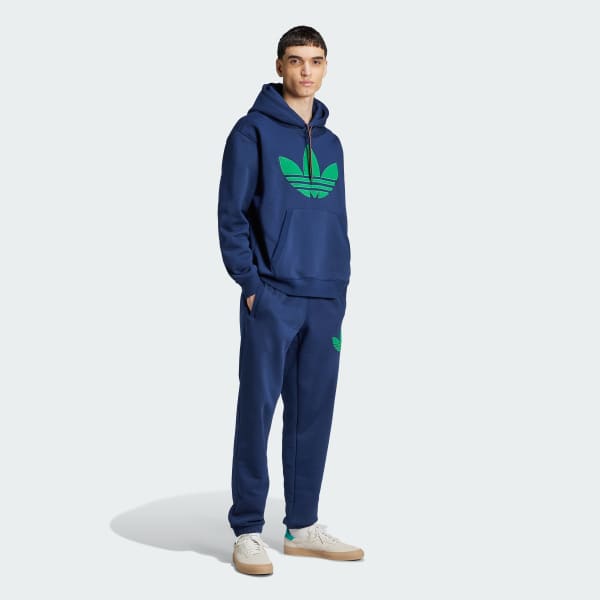 Bleu Sweat-shirt à capuche molleton adidas Originals 70s