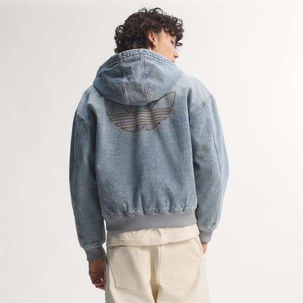 Niebieski KURTKA DENIM PADDED