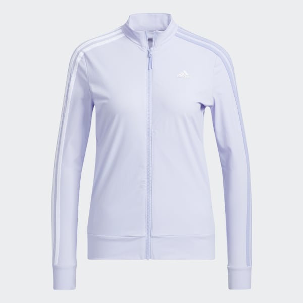 Purple adidas jacket white stripes new arrivals