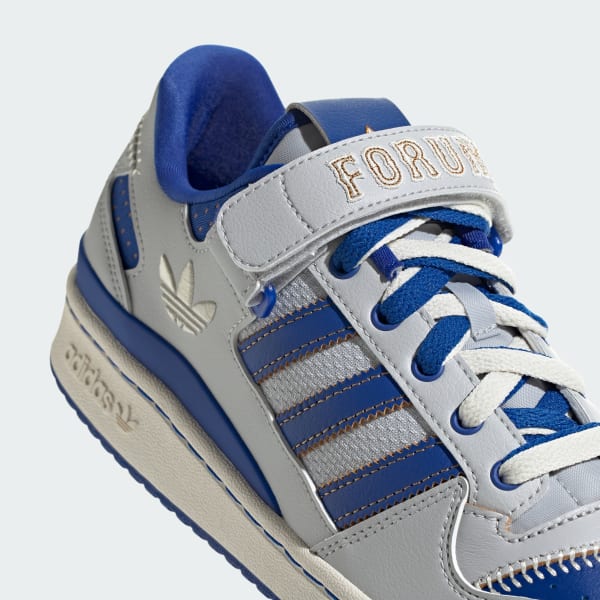 Gray and blue adidas top