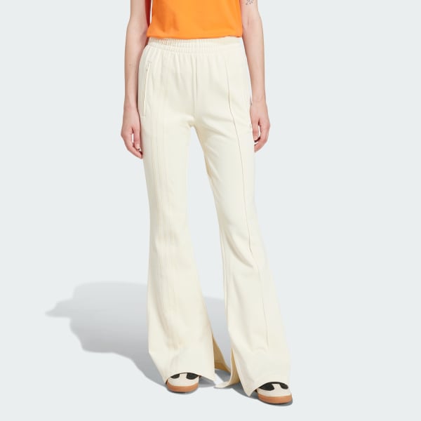 Wit 3-Stripes Flared Firebird Trainingsbroek