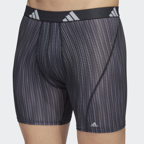adidas Men's Performance Long Boxer Brief Underwear (3-Pack),  Black/Grey/Collegiate Navy, Small at  Men's Clothing store
