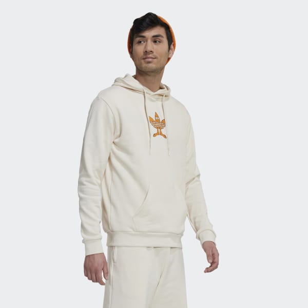 Beige Graphic Fun Hoodie