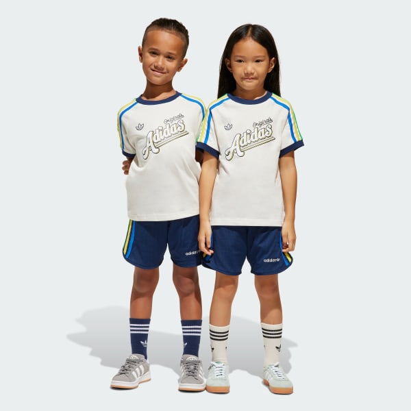 White Shorts and Tee Set Kids