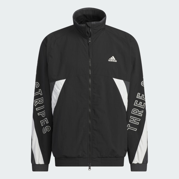 【Adidas】Wording Oversized Fit Woven Full Zip Jacket adidas Wording Oversized Fit Woven Full Zip Jacket - Black