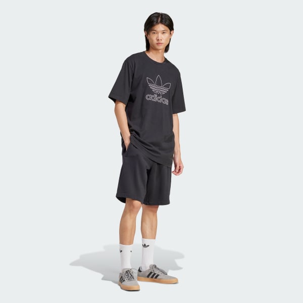 Black Adicolor Outline Trefoil Shorts
