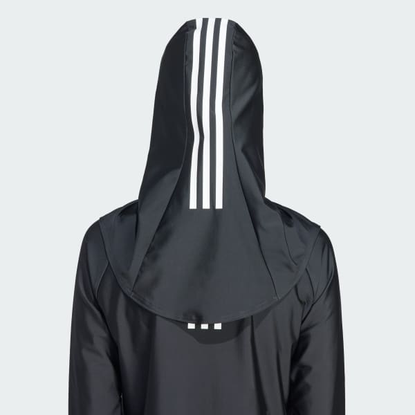 Siyah 3-Stripes Yüzücü Başörtüsü