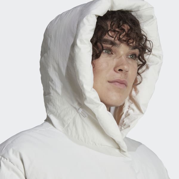 White Big Baffle Down Coat