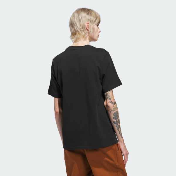 Negro polera Skateboarding Logo