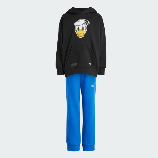 Siyah adidas Disney Mickey Mouse Kapüşonlu Eşofman Takımı