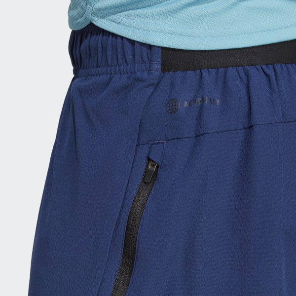 Niebieski Workout Knurling Shorts