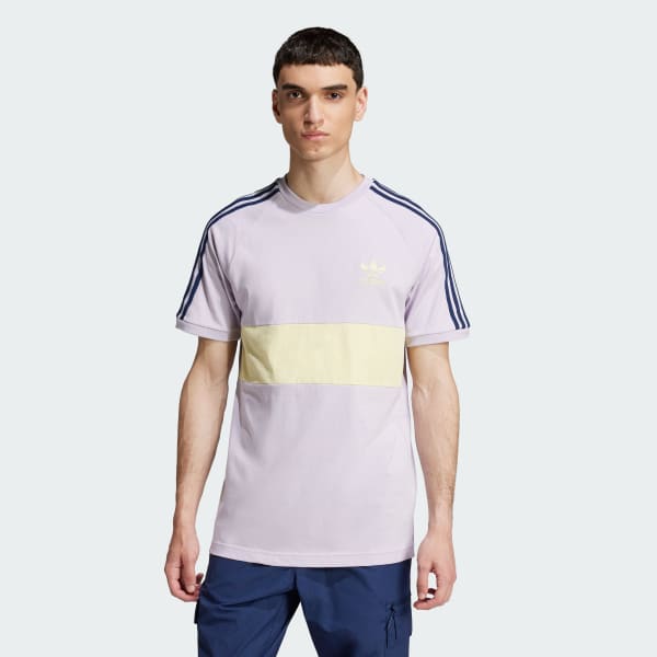 Purple 3-Stripes Panel Tee
