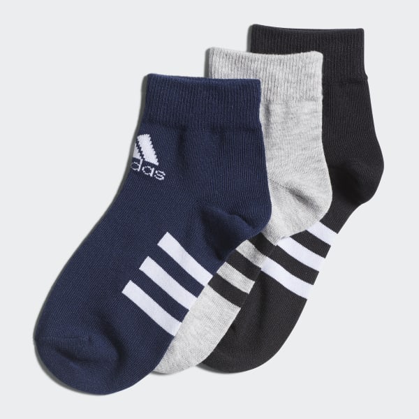 Grey Ankle Socks 3 Pairs