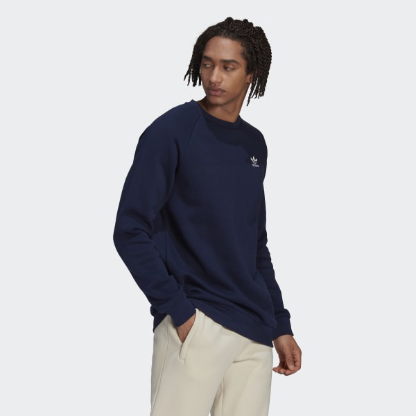 Azul Moletom Adicolor Essentials Trefoil Crewneck JKZ50
